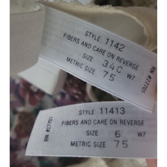 New Vintage Oscar de la Renta Bra & Panty Lingerie Set Sz 34C - Picture 9 of 9